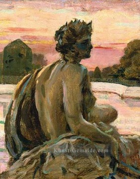  impressionistische Kunst - Eine der Figuren an der Parterres dEau impressionistischen James Carroll Beckwith